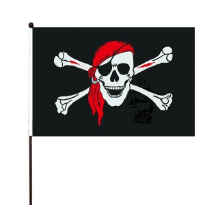Флажок "Пиратский" большой 40см х 60 см