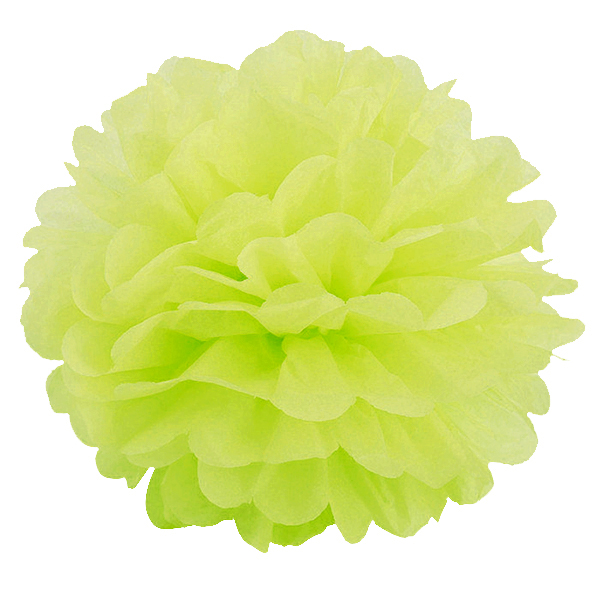 Q Помпон бумажный 28см салатовый