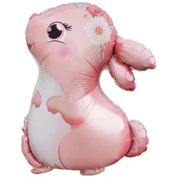 Y Фигура Зайчик розовый 28''/71см