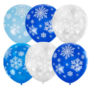 Воздушные шары Снежинки 5 ст. рис 25шт