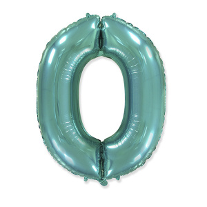 Цифра 0 Tiffany 40"/102 см фольгированный шар
