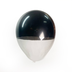 Латексный воздушный шар M 12"/30см Пастель Bicolor BLACK & TRANSPARENT 25шт