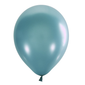 Латексный воздушный шар M 5"/13см Металлик AQUA BLUE 639 100шт
