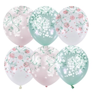 Набор шаров ассорти рис. Нежность 25шт 12"/30см