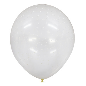 Воздушные шары Белое Конфетти 5 ст. рис 25 шт