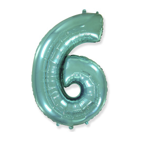 Цифра 6 Tiffany 40"/102 см фольгированный шар