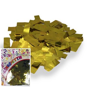Конфетти 100 гр 2*5 см фольгированное Прямоугольники золото