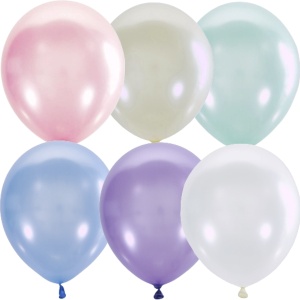 Латексный воздушный шар MP 12"/30см Перламутр ассорти 25шт.
