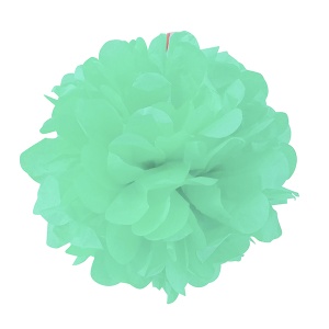 Помпон бумажный мятный 20см 