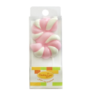 Свеча Цифра 5 Леденец розовый