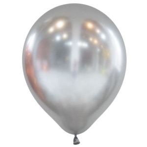 Воздушный шар 12"/30см Хром SILVER 026 50шт