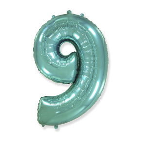 Цифра 9 Tiffany 40"/102 см фольгированный шар