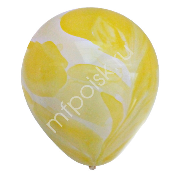 Латексный воздушный шар M 12"/30см Многоцветный Yellow 25шт