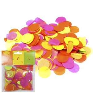 Конфетти бумажное Круги разноцветные яркие 2,5см 14 гр