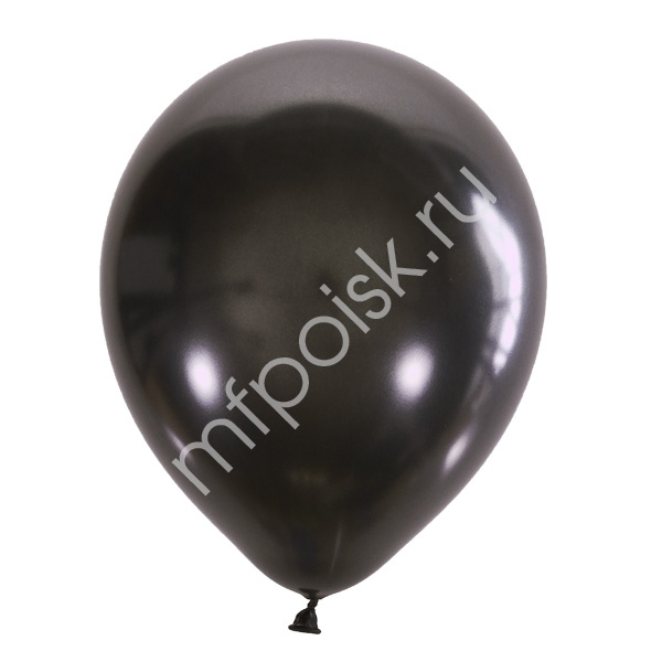 Латексный воздушный шар M 12"/30см Металлик BLACK 030 100шт