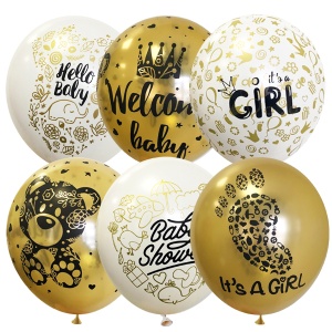 Набор шаров рис. Welcome Baby Girl 25шт