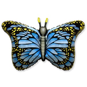 Фигура Бабочка Махаон синяя 56 см X 97 см фольгированный шар