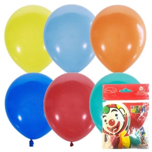 воздушные шары, M 9"/23см Упаковка с хедером Х-63 Пастель+Декоратор ассорти 10шт