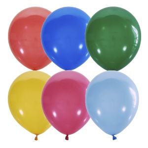 Латексный воздушный шар M 5"/13см Пастель+Декоратор ассорти 100шт