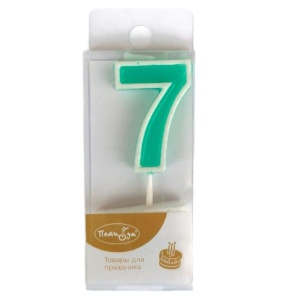 Свеча Цифра цветная 7