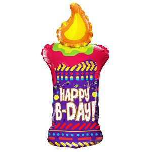 Фигура С Днем Рождения Свеча 36"/91см шар фольгированный