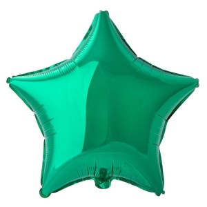 воздушные шары, шары из фольги, FM Звезда GREEN 18"/45см