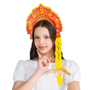 Кокошник Русский народный с косой 265мм