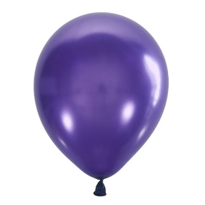 Латексный воздушный шар M 9"/23см Металлик PURPLE 023 100шт