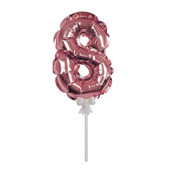 Y Шар самодув Цифра 8 Rose Gold 18см