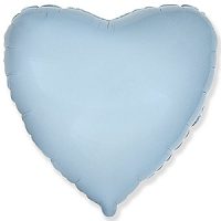 FM Сердце Пастель LIGHT BLUE 18"/45 см фольгированный шар