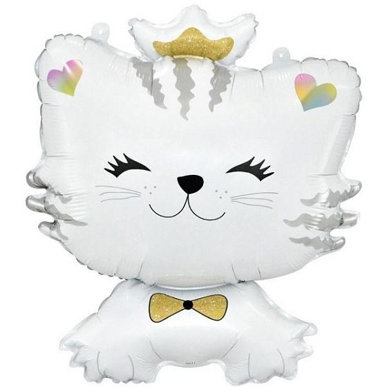 Y Фигура Котенок Принцесса белый 28''/71см