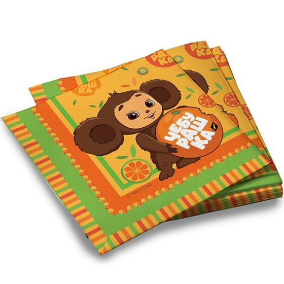 ND Салфетки Чебурашка 33х33см 20шт