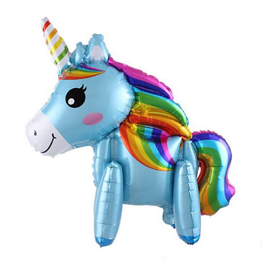 Y Фигура 85 Единорог радужная грива BLUE 3D 57см Х 75см