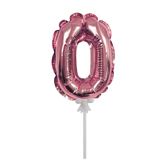 Y Шар самодув Цифра 0 Rose Gold 18см