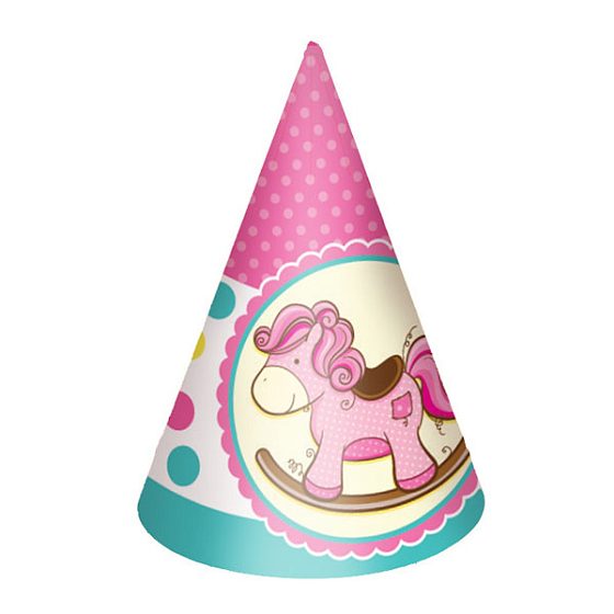 F Колпачок Лошадка Малышка розовая 6шт