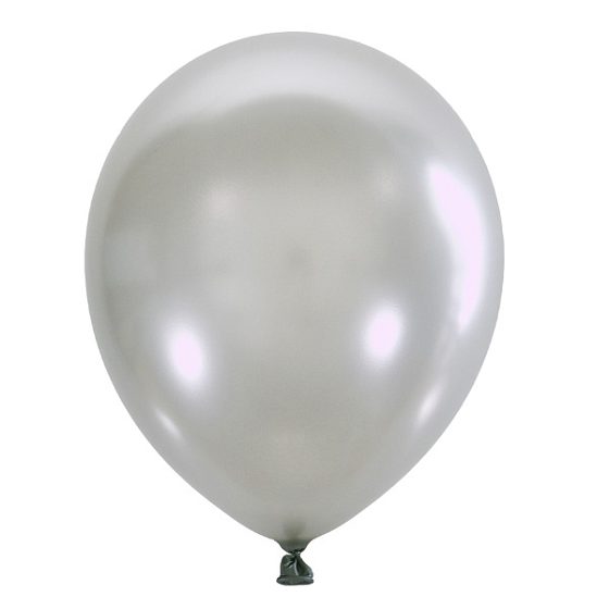 воздушные шары, M 5"/13см Металлик SILVER 026 100шт