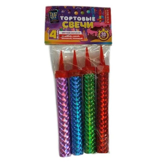 PIR Фонтан JF TS10-30  4шт/уп.цветное пламя 10см