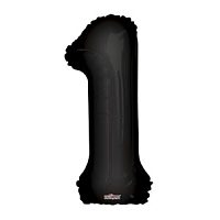 УЦЕНКА Фигура Цифра 1 черная 34"/86 см