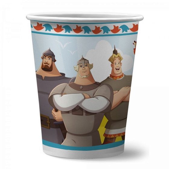 ND Стаканы бумажные Три Богатыря 250мл 6шт
