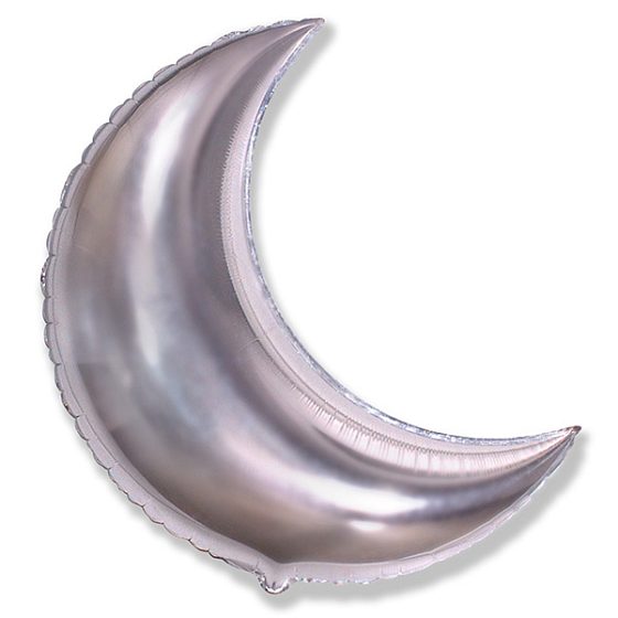 воздушные шары, шары из фольги, FM Месяц SILVER 30"/76см