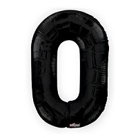 УЦЕНКА Фигура Цифра 0 черная 34"/86 см 