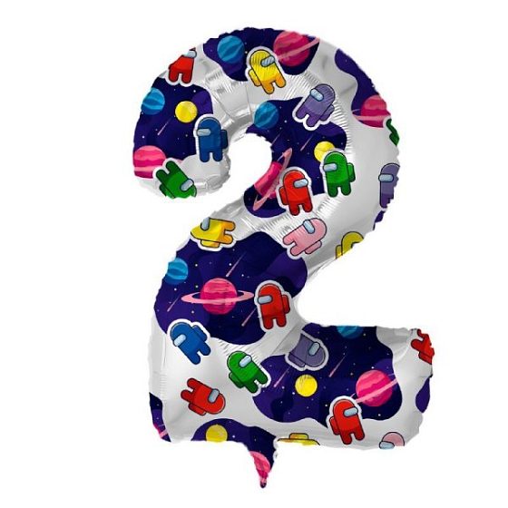 AU Фигура Цифра 2 Космонавтики 32"/81см
