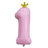 Фигура Цифра 1 с короной Фламинго 32"/81см