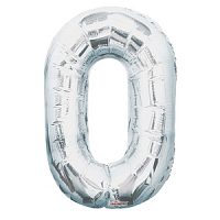 Фигура Цифра 0 серебро 34"/86см