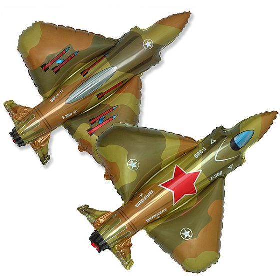 воздушные шары, шары из фольги, FM Фигура гр.11&nbsp;&nbsp;И-211 Истребитель милитари 72 см х 45 см