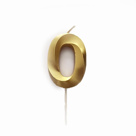 MС Свеча Цифра 5см Gold 0
