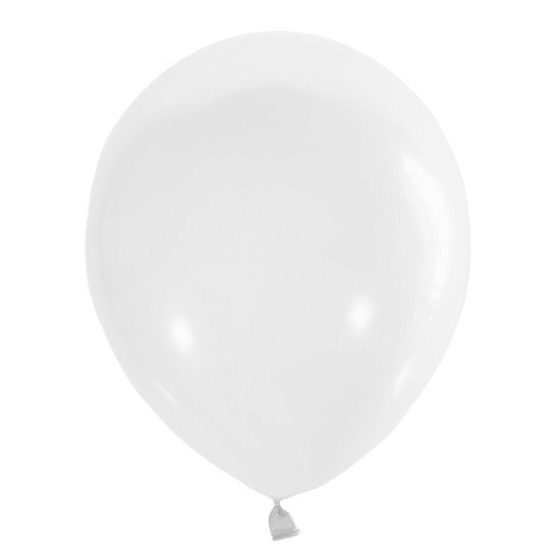 воздушные шары, M 9"/23см Пастель WHITE 004 100шт