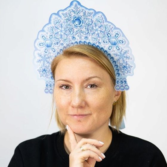 PR Кокошник Зимние узоры 265мм