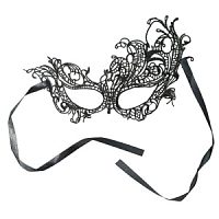 Маска черная кружевная