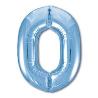 Фигура Цифра 0 Светло-Голубой 40"/102см